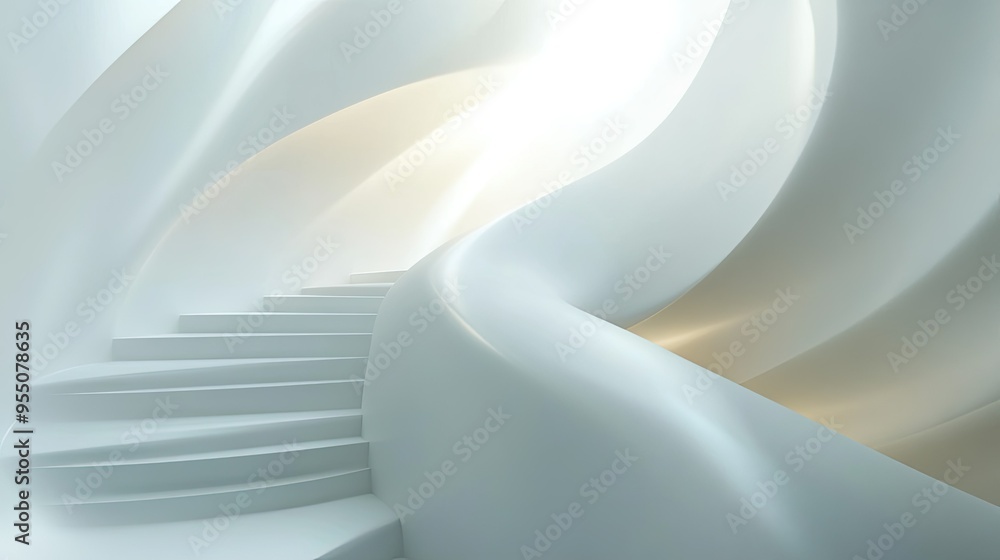 Poster minimalistic abstract white background with gentle gradients and smooth transitions.