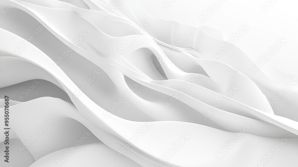Poster minimalistic abstract white background with soft gradients and smooth textures.