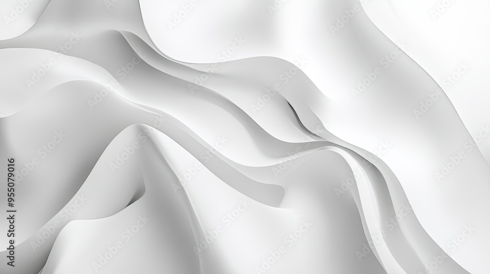 Poster minimalistic abstract white background with subtle gradients and smooth lines.