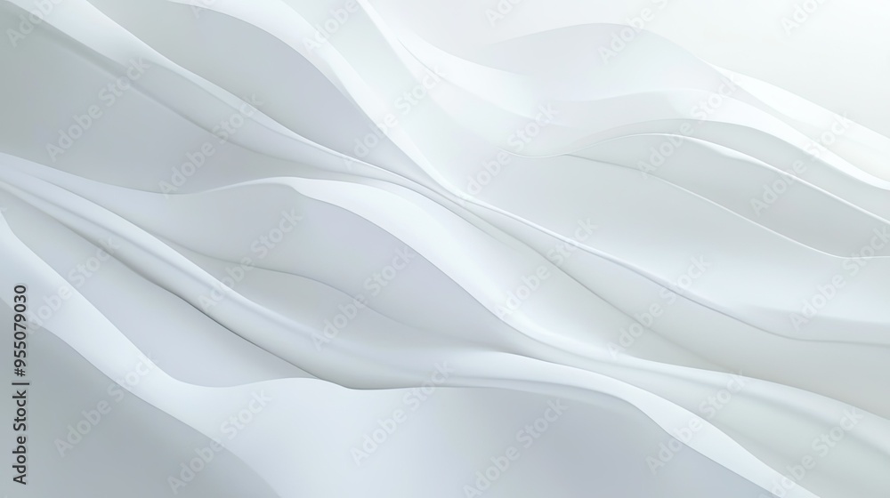 Poster minimalistic abstract white background with subtle gradients and smooth lines.