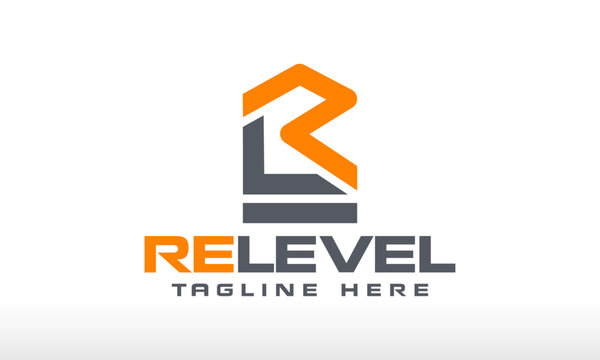 Letter R House Re Level Construction Logo Design Vector Icon Symbol Illustrations. Multifunctional logo that can be used in many house construction business companies and services. A professional logo