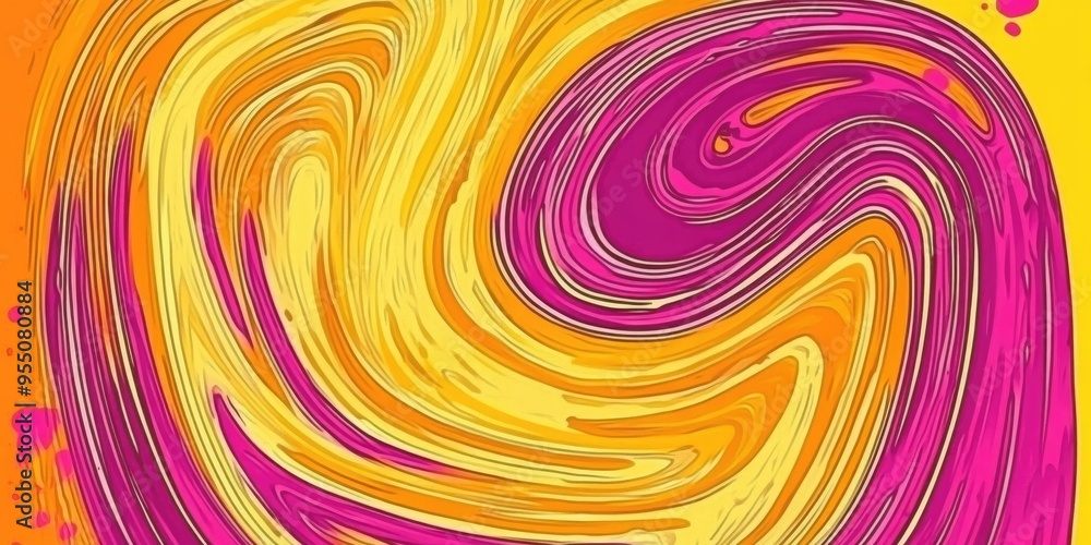 Poster vibrant swirls of color dance together in a hypnotic pattern, creating a mesmerizing visual experien