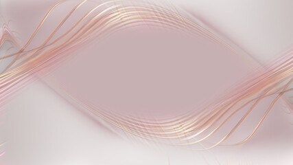 Fototapeta premium pink golden shining lines background, backdrop empty space for text