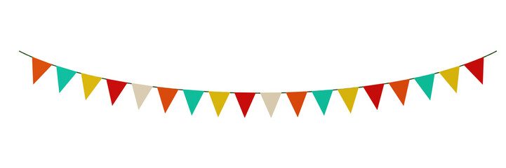 Triangular Pennants: The triangular shape of the pennants adds a playful and dynamic element to the garland