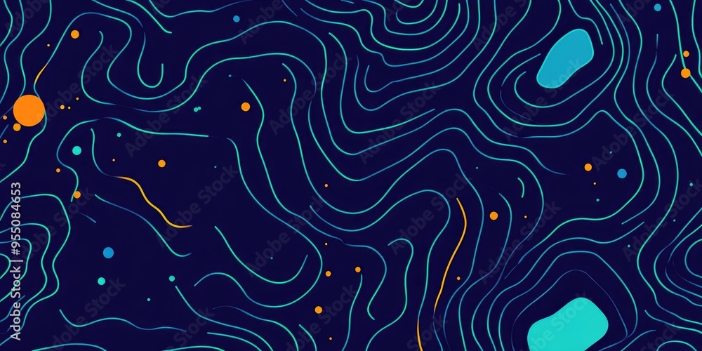 Poster mesmerizing swirls and patterns create a hypnotic background, evoking a sense of movement and depth 