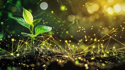 Connected Growth: A Sapling Illuminated by Network