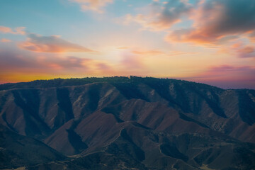 The twilight in the morning on the mountain, Southern California