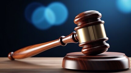 illustration wooden gavel space text generated using ai