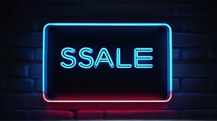 neon sign featuring sale discount percent suitable template decoration wall focusing black friday winter holidays