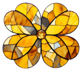Mosaic tiles of yello flower jewelry creativity chandelier.