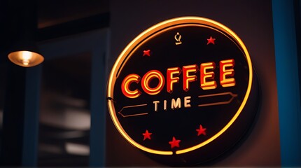 neon sign time ideal wall decoration cafes
