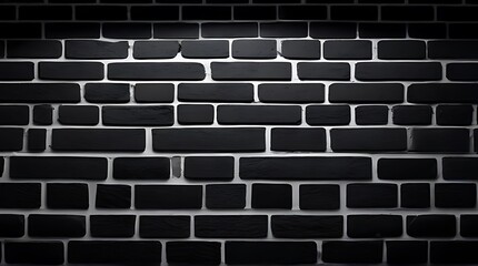 panoramic black brick wall background perfect layout decorations