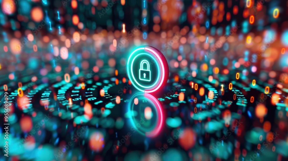 Aufkleber a conceptual image of digital savings and financial security, featuring a secure vault icon on a dig