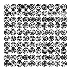 Black and white spiral swirl pattern design