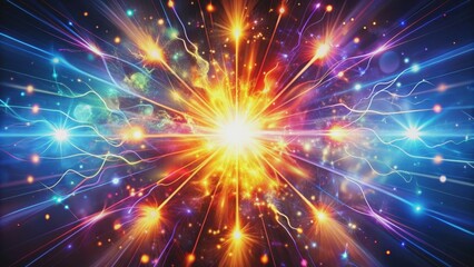 Vibrant and dynamic spark conceptual image with glowing lights and a sense of energy and excitement, spark, energy