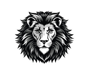 Lion head silhouette vector 