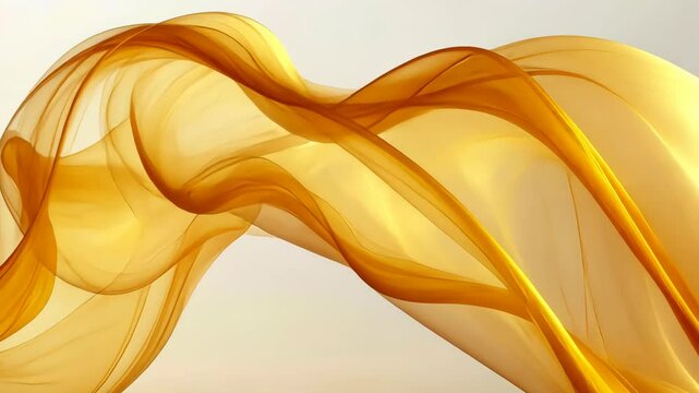Dynamic yellow abstract design showcasing fluid patterns with vibrant swirls and waves