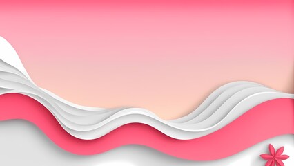 Obraz premium Papercut summer background with palm trees and sea