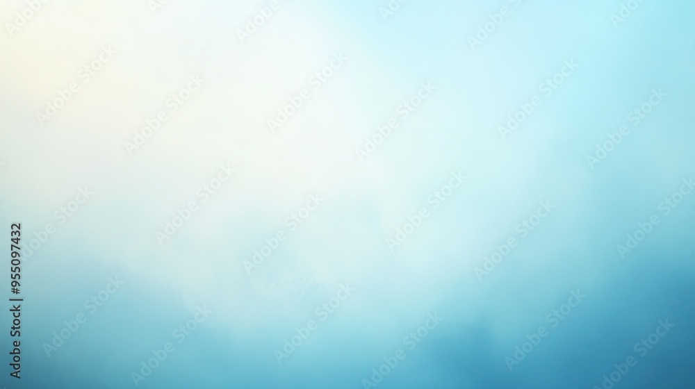 Poster soft, gradient texture with a smooth transition from light blue to white, ideal for serene backgroun