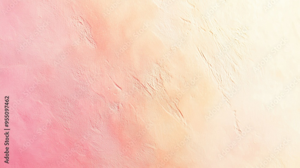 Poster soft, pastel gradient texture with a transition from light pink to peach, creating a warm and inviti