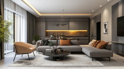 Fototapeta premium living room interior