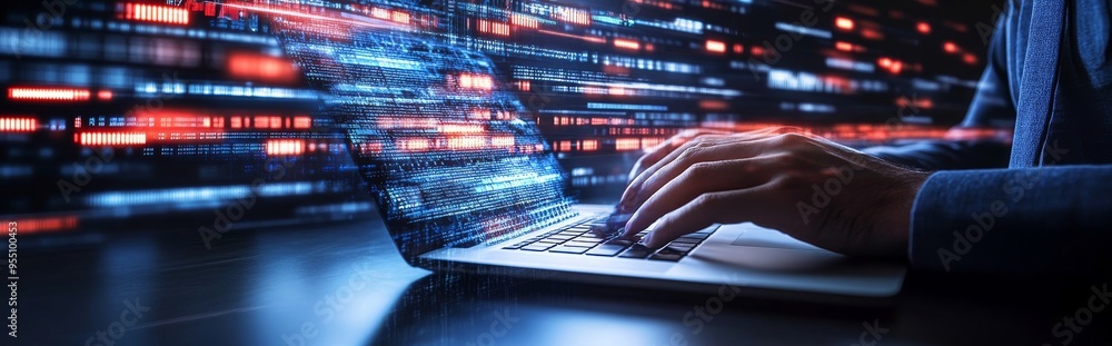 Poster tech background including digital technology, internet network connection, big data, digital marketi