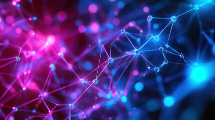 Fototapeta premium Abstract AI network background