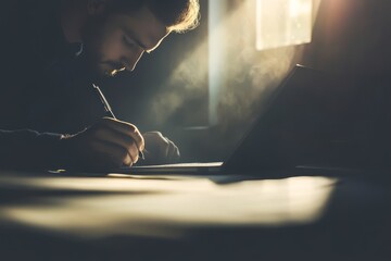 Obraz premium Using a stylus pen in an office, a manager signs an electronic document using a digital tablet in order to illustrate the concept of electronic signatures