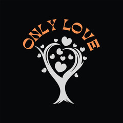 Love Tree T Shirt Design illustrator