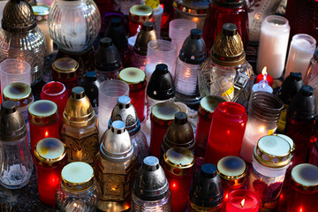 burning candles background