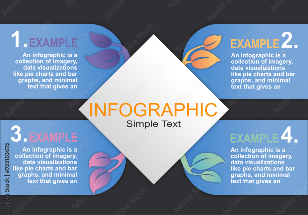 Poster infographic vector illustration with bars graph arranged by height showing growth in stages for pres