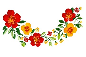 Tropical flowers background for national Hispanic heritage month, vector banner with floral pattern ornament. Latin Americans Hispanic heritage month