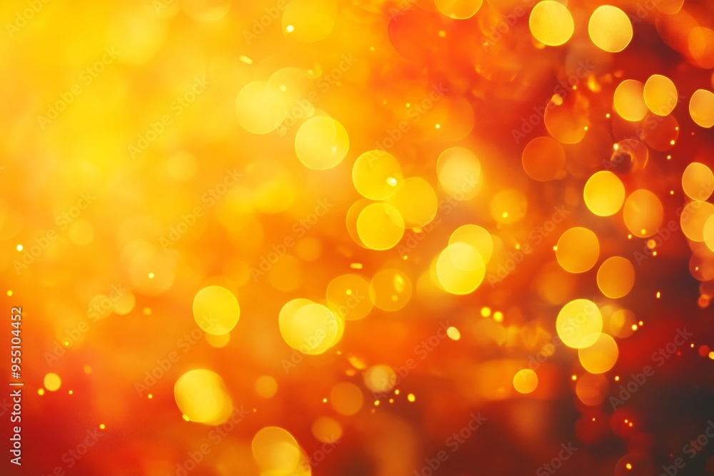 Poster colorful bokeh lights create a warm and festive atmosphere in a vibrant autumn setting during the ev