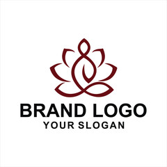 lotus buddha logo vector illustration