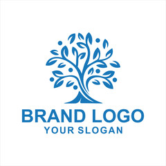 nature tree logo vector illustration