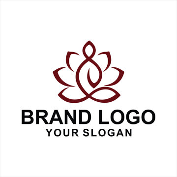 lotus buddha logo vector illustration