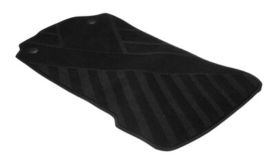 One black car mat isolated on white