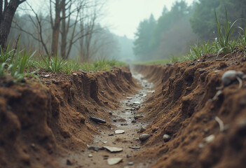 Fototapeta premium Concept photo of drought, water shortage, global warming