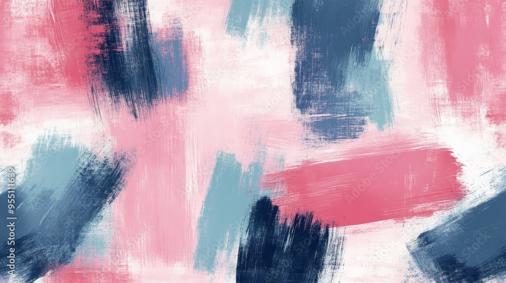 Poster abstract colorful brush strokes creating a dynamic and vibrant backdrop, perfect for modern art or d