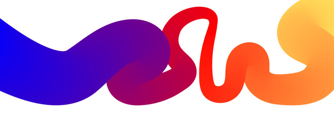 Wavy line with colorful gradient