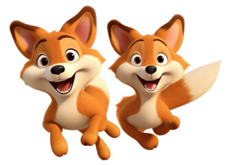 PNG Cartoon mammal animal fox.