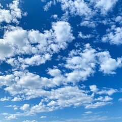 Fototapeta premium blue sky with beautiful natural white clouds
