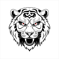 Fototapeta premium Vector head of a tiger