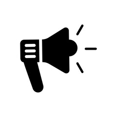 advertising broadcast icon solid vector design