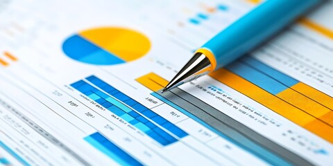 Obraz premium Financial presentation on personal finance management with colorful charts and detailed analysis engaging and informative layout
