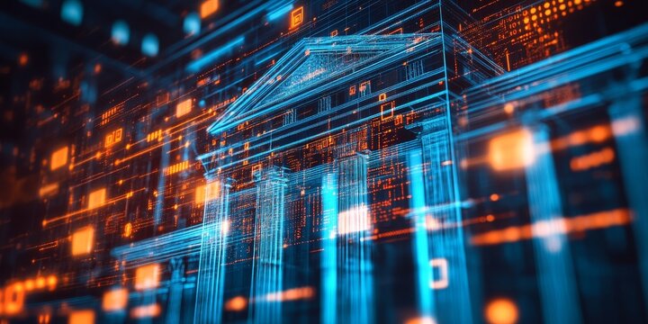 Digital interface showing the services offered by a financial institution comprehensive financial solutions