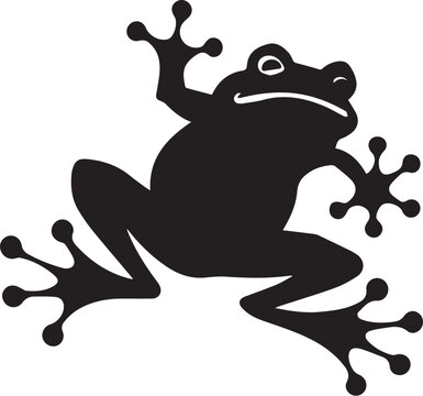 recommend clip art: Frog vector black silhouette design for T-Shirt