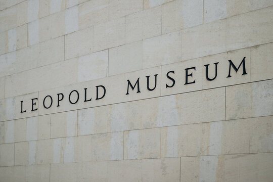 Vienna, Austria - August 6, 2024: Facade of the Leopold Museum in Vienna