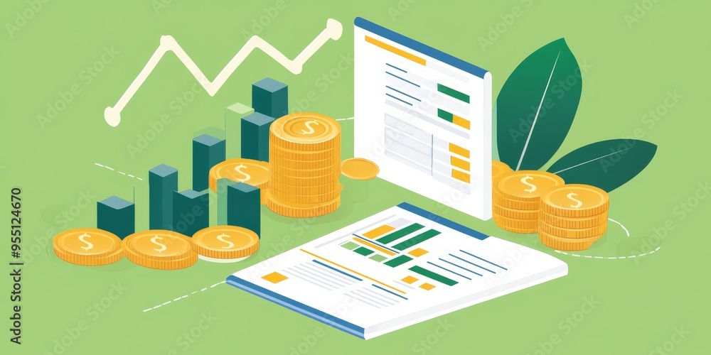 Leinwandbilder infographic showing how to manage income effectively with clear visual representation and practical 
