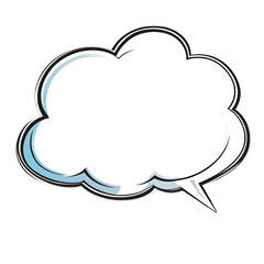 Fototapeta premium Blank Comic Speech Bubble with Bold Outline